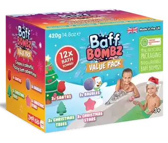 Baff Bombz Christmas Value Pack 12 Pack Bath Bomb