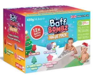 Baff Bombz Christmas Value Pack 12 Pack Bath Bomb