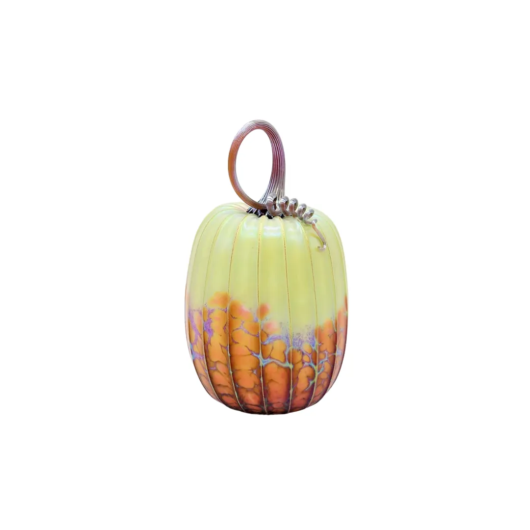 Green Orchard Micro Barrel Glass Pumpkin