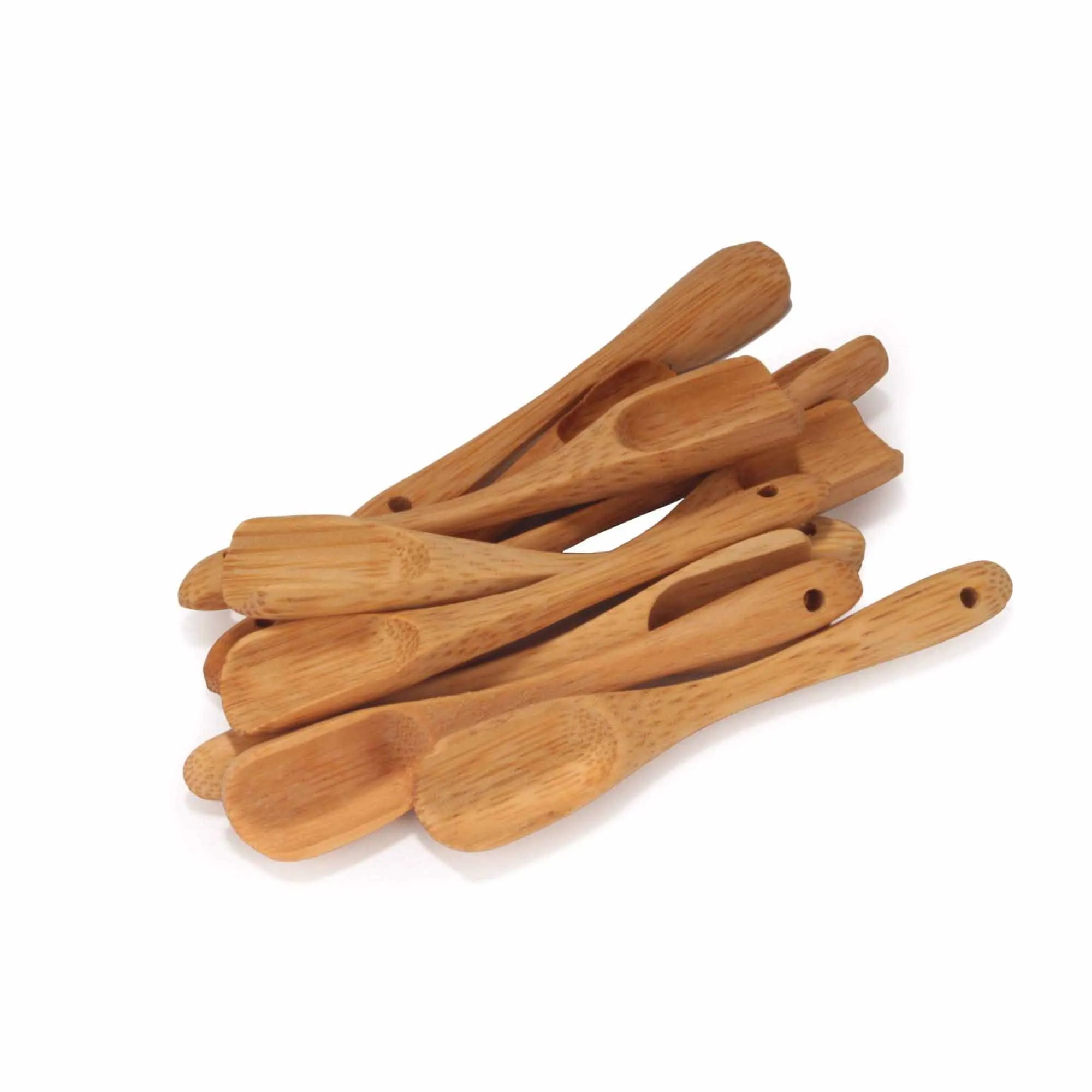 Small Bamboo Deep Scoop - Carbonized Brown